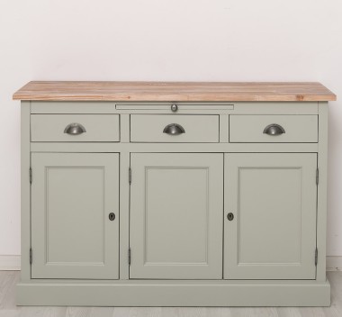 Bufet cu 3 usi si 3 sertare, BAS de la Rustic Butique PS232BAS - Culoare Top_P071 - Culoare Corp_P077 - DUBLU COLOR