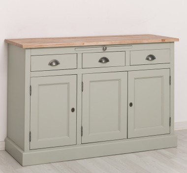 Bufet cu 3 usi si 3 sertare, BAS de la Rustic Butique PS232BAS - Culoare Top_P071 - Culoare Corp_P077 - DUBLU COLOR
