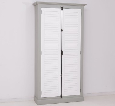 Dulap cu 2 usi, sistem inchidere tija, Colectia Shutter de la Rustic Butique PS616 - Culoare Corp_P077 - Culoare Usi_P004 - DUBLU COLOR