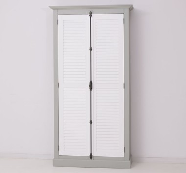 Dulap cu 2 usi, sistem inchidere tija, Colectia Shutter de la Rustic Butique PS616 - Culoare Corp_P077 - Culoare Usi_P004 - DUBLU COLOR