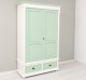Dulap cu 2 usi si 2 sertare de la Rustic Butique PS105 - Culoare Corp_P039 - Culoare Usi si Sertare_P092 - DUBLU COLOR